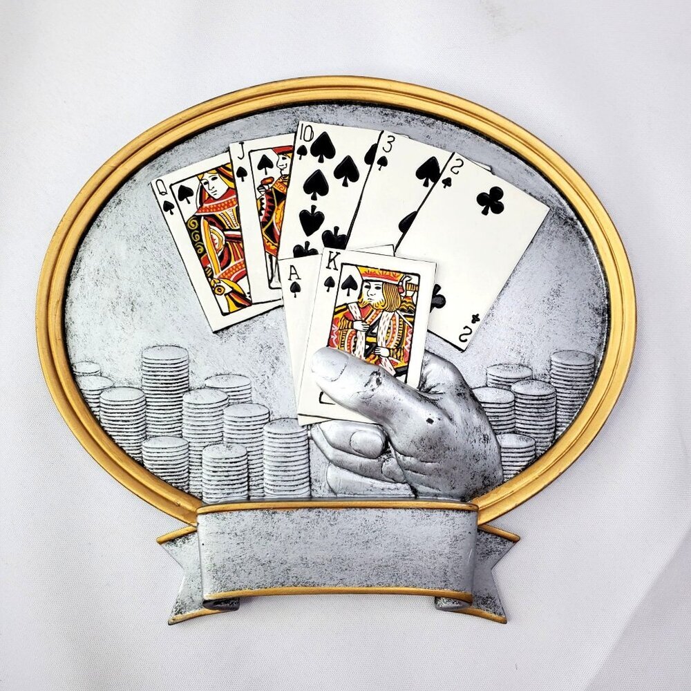 Legend Texas Hold'em Poker 3-D Trophy Plaque 8.25" x 7.5" PDU 2006